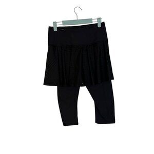 Athleta Black A Game 2 in 1 Crop Womens Size Small NWT